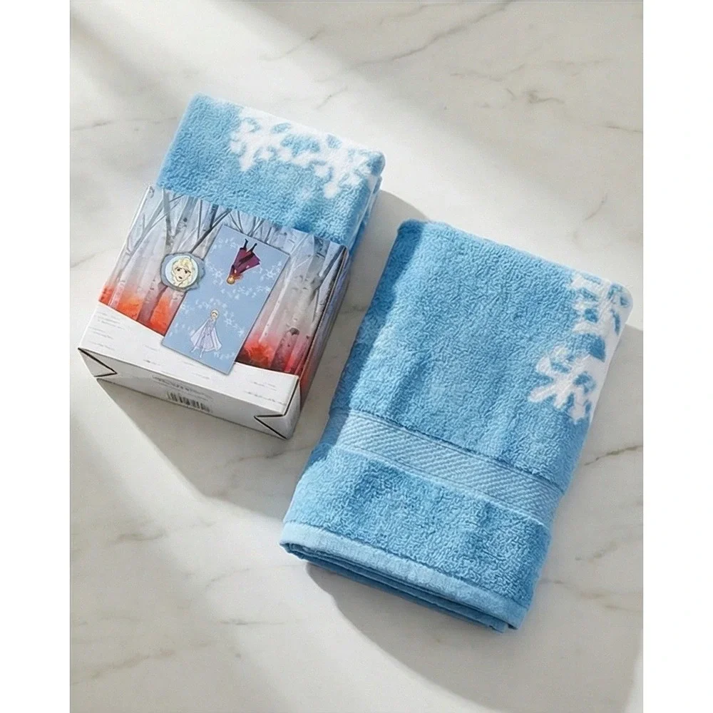 Disney Frozen‎ II 2 Piece Bath Set Elsa Blue Cotton Towel and Loofah NIB